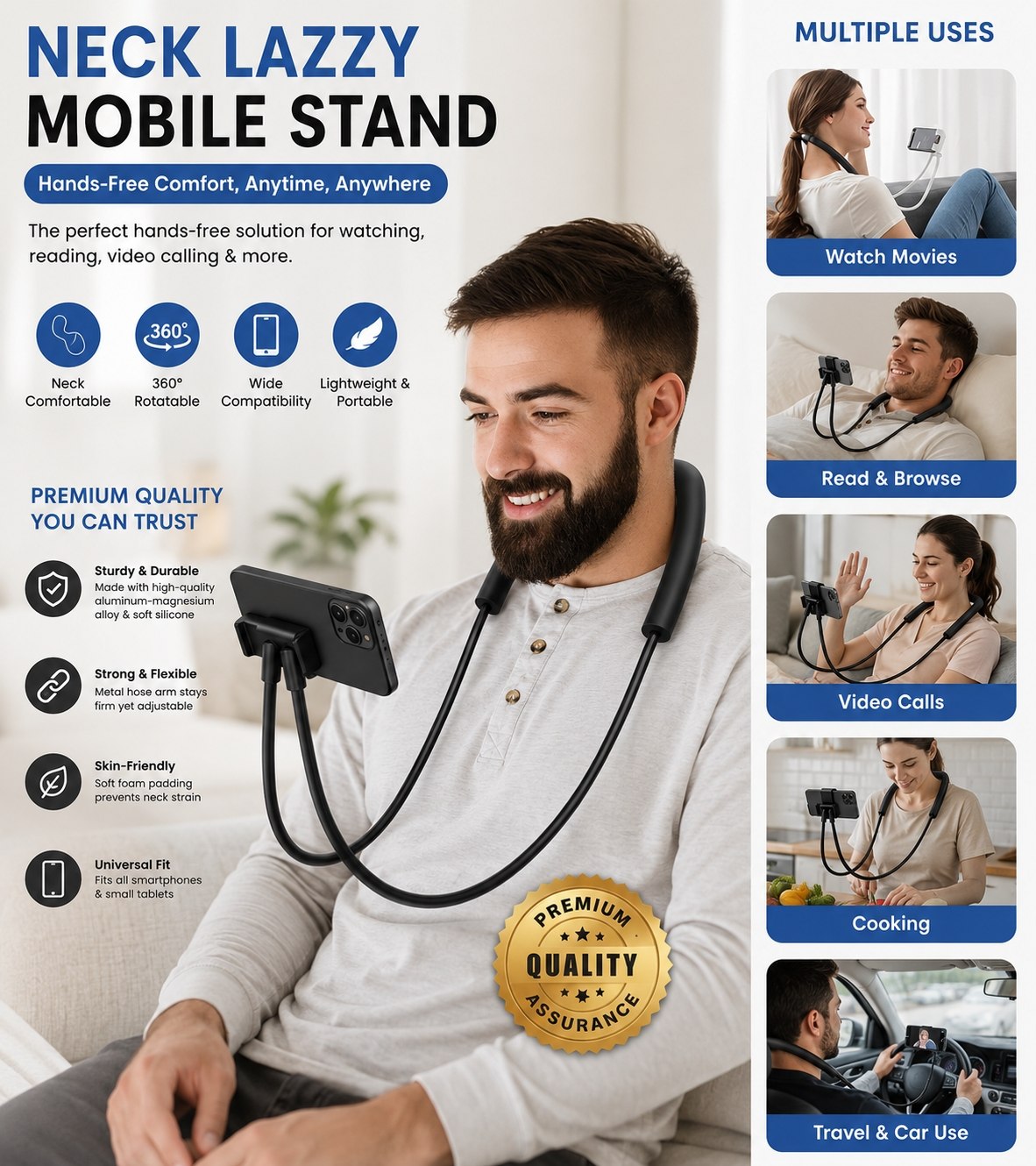 Neck Lazy Mobile Stand