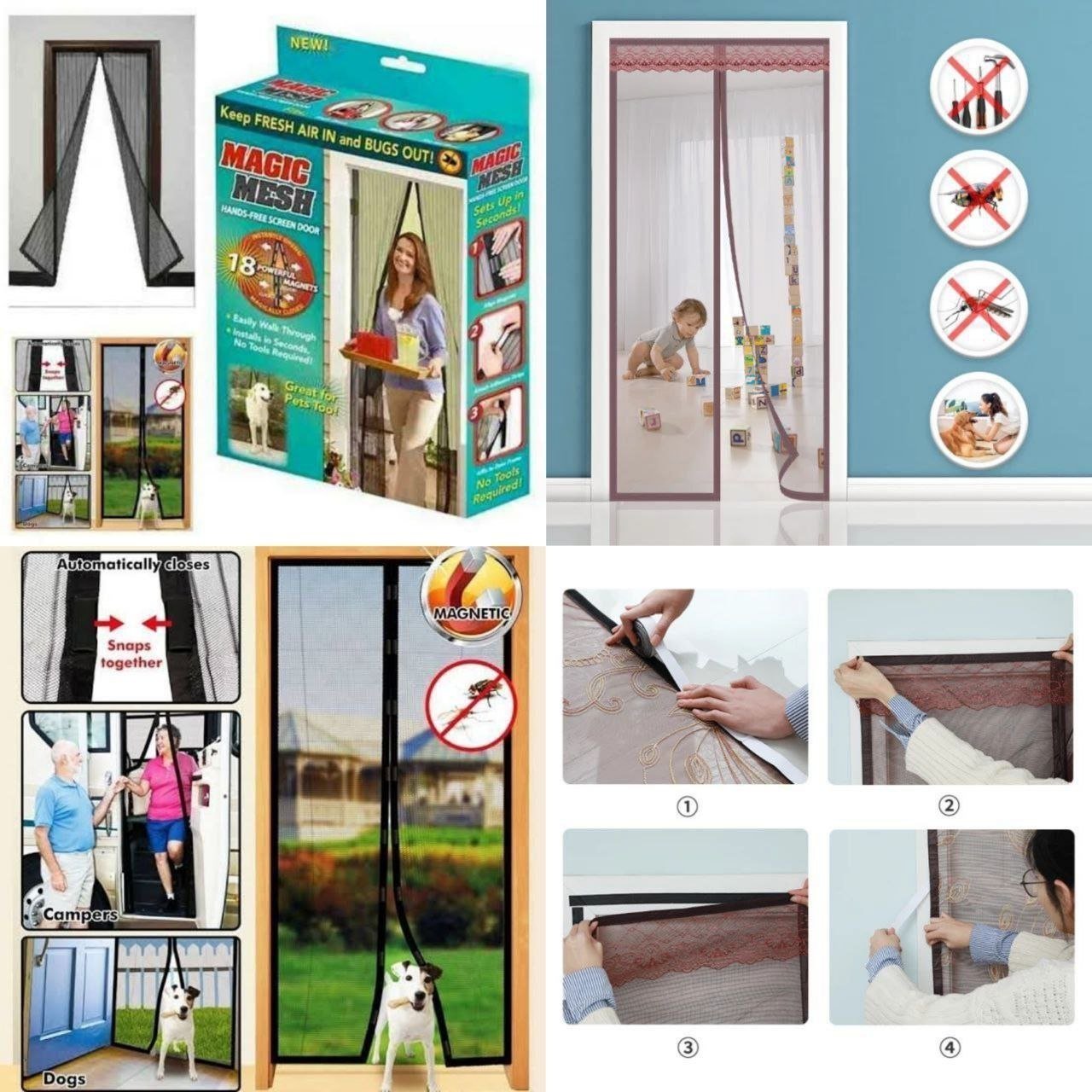 Magic mesh ( Magnetic Curtain)