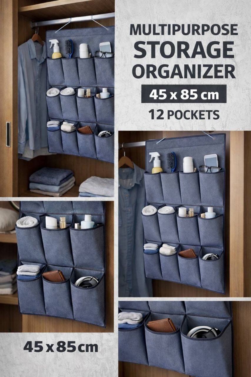 12 Pocket Hanging Organizer 45x85 cm