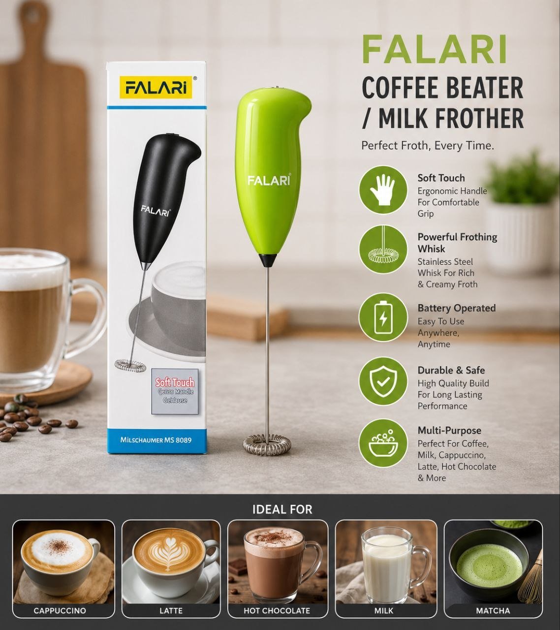 Coffee Beater Battery Operated