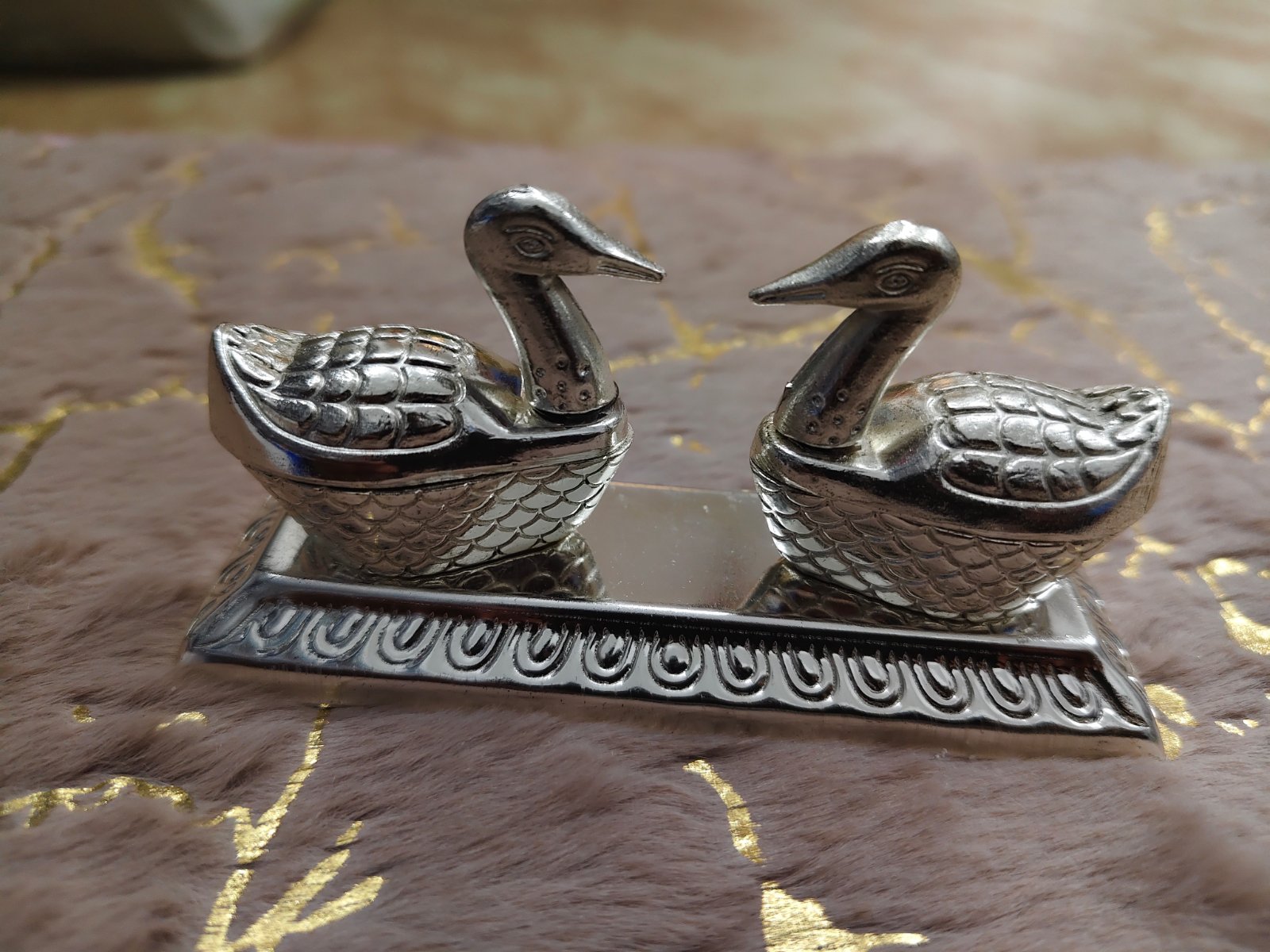 Double Duck German Silver Kukum Barani