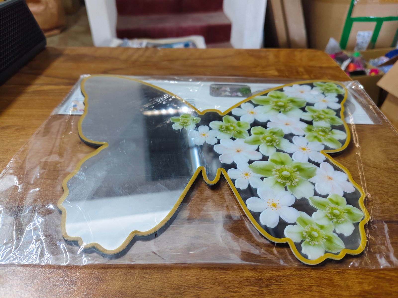 Butterfly Shaped Self Adhesive Mirror