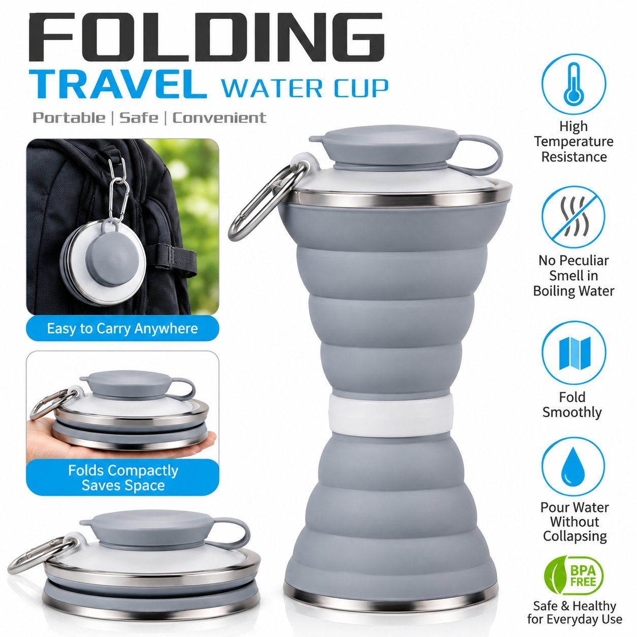 Travel Silicon Foldable Bottle