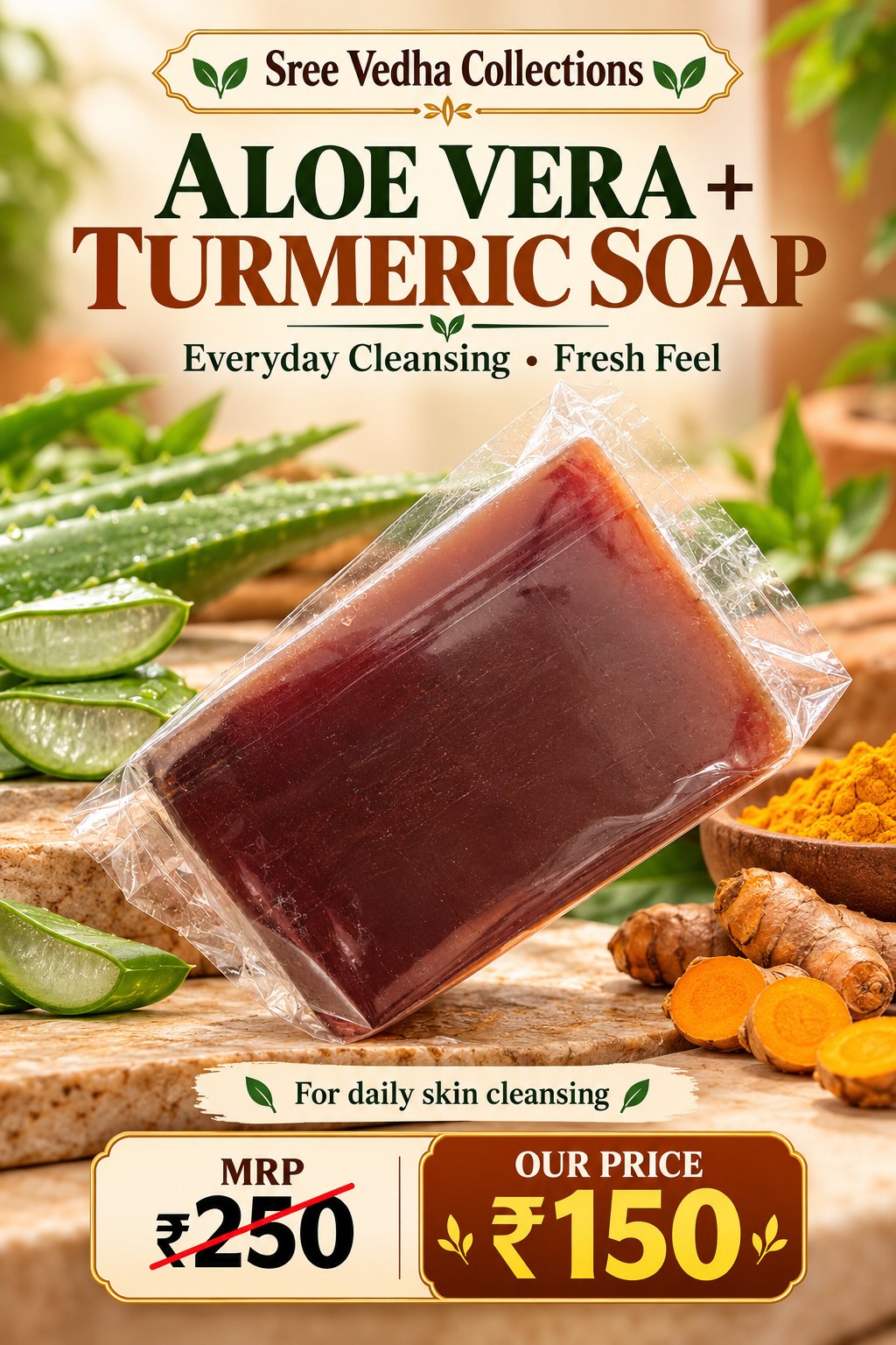 Alovera & Turmeric Soap