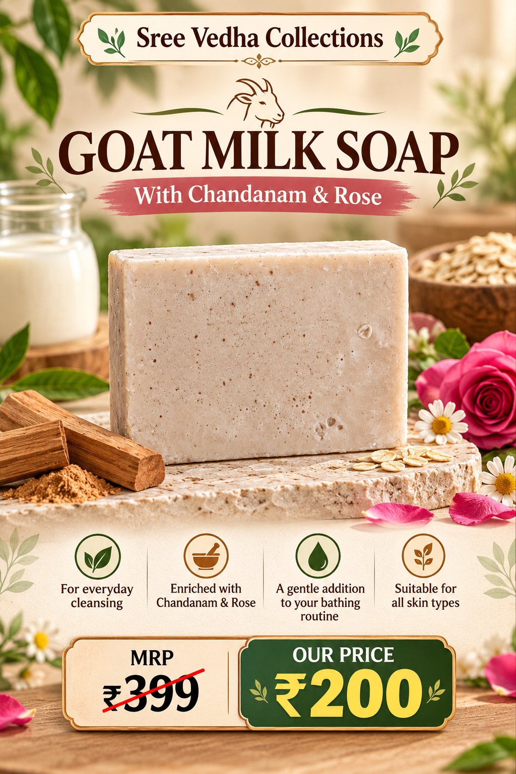 Goat milk Soap chandan