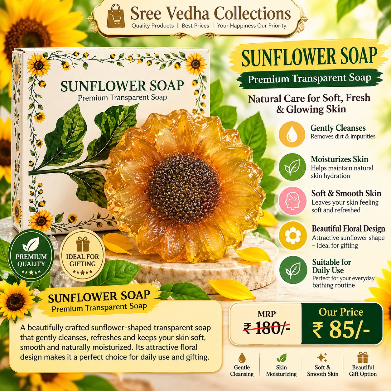 Sunflower Body Soap