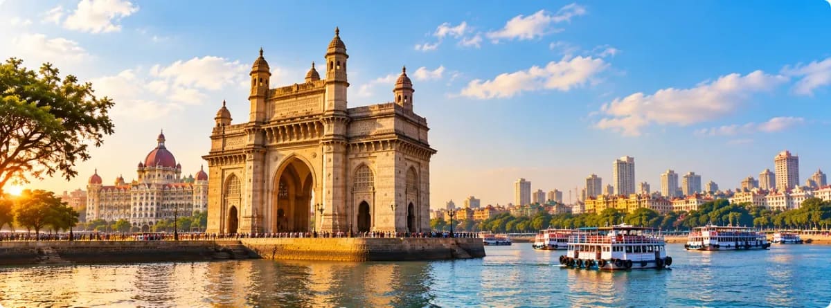 Mumbai waterfront and the Gateway of India