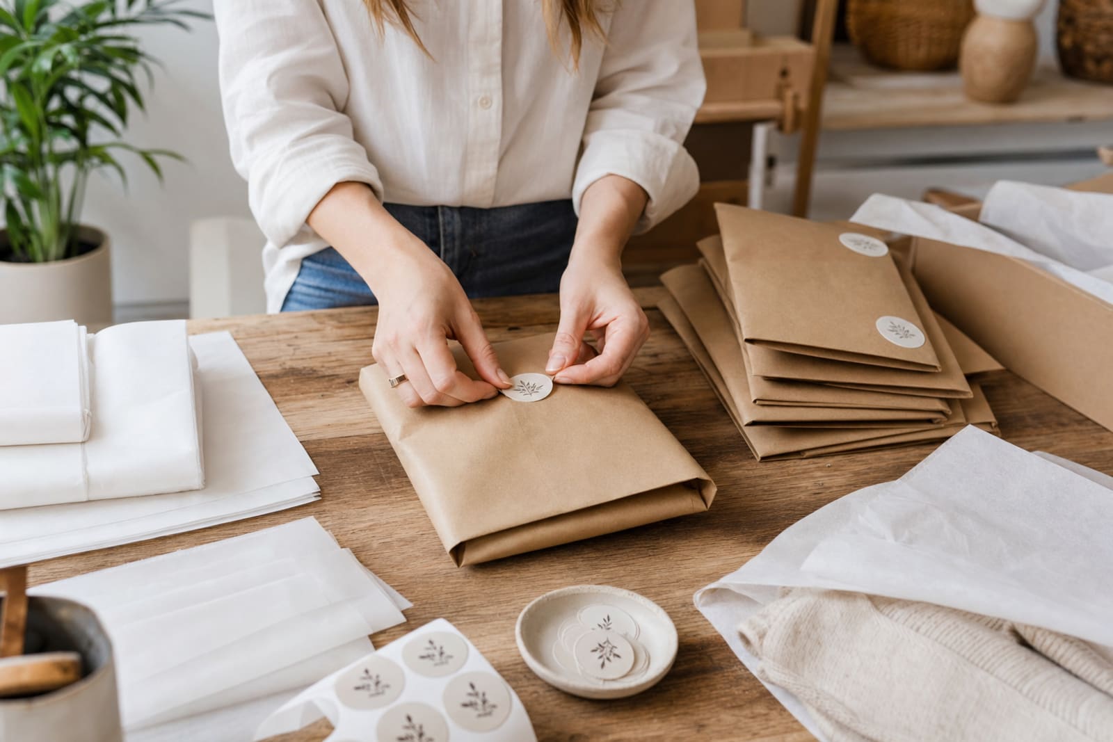 stickers for small business packaging product photography