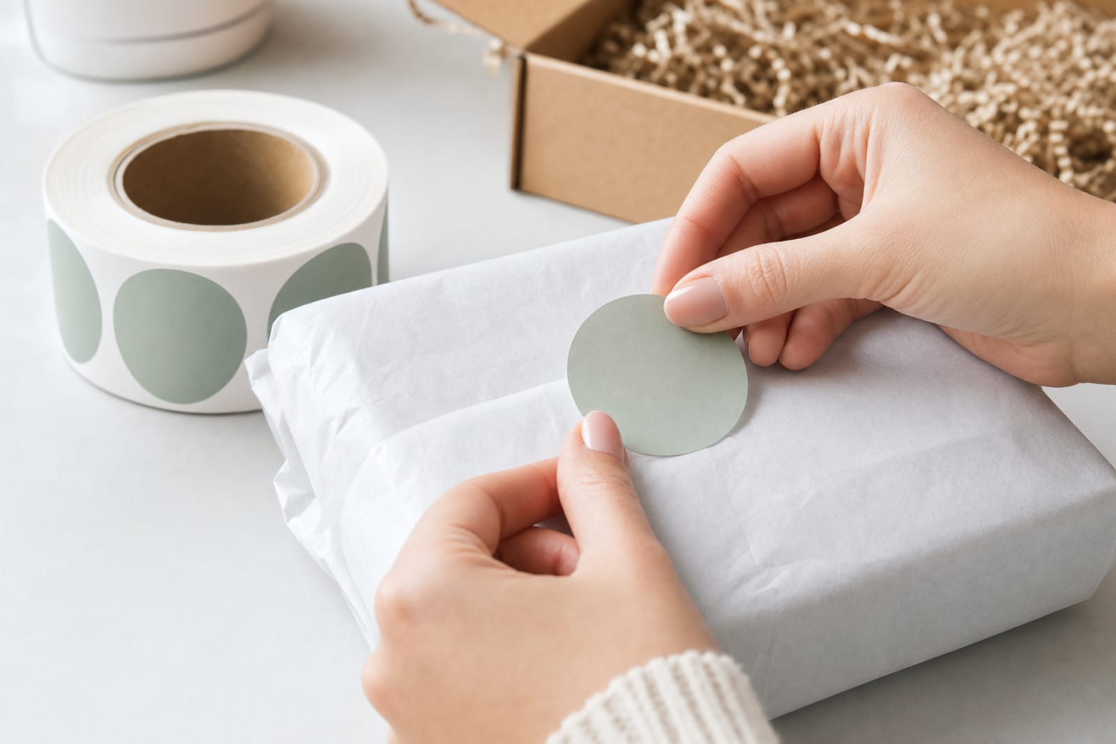 Thank you sticker roll labels