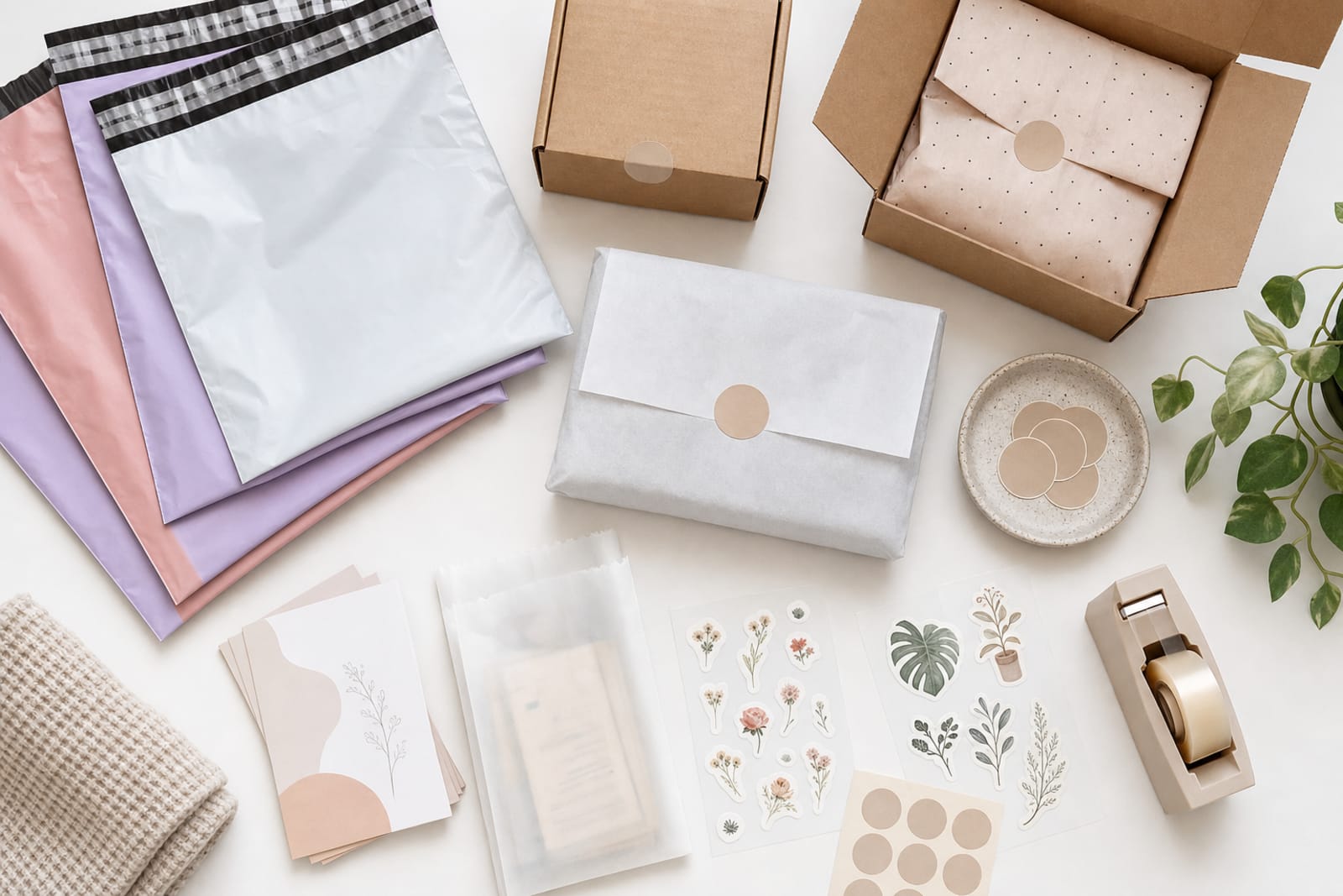 Branded thank you stickers mailers