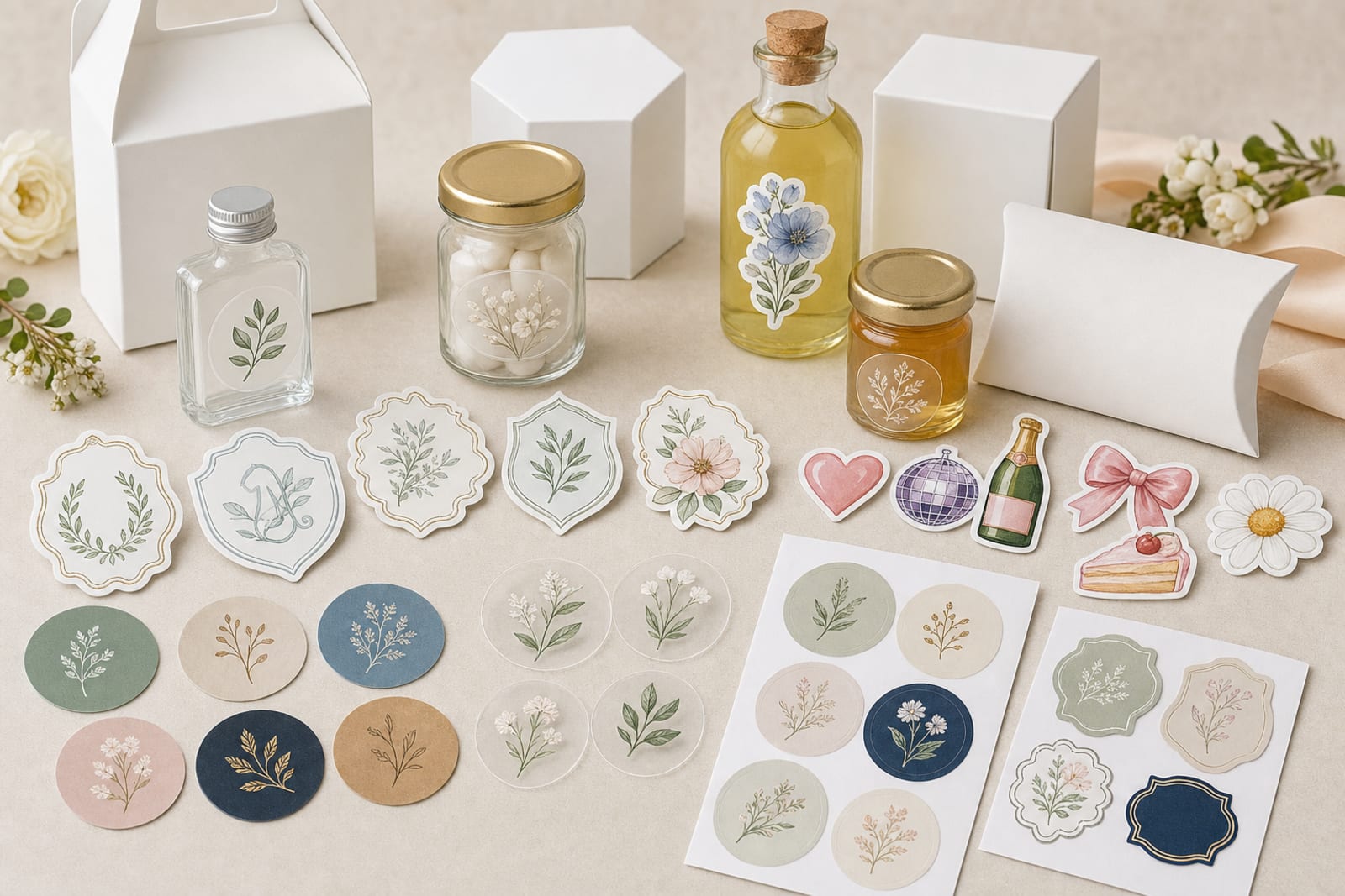 stickers for wedding favors product photography gallery image 2