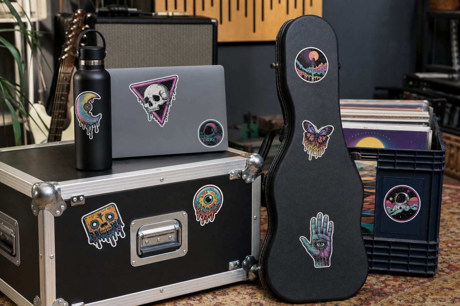 stickers for music merch product photography gallery image 2