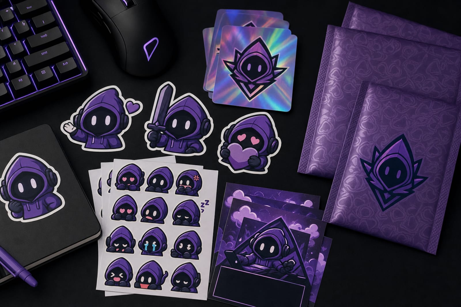 stickers for twitch streamers product photography