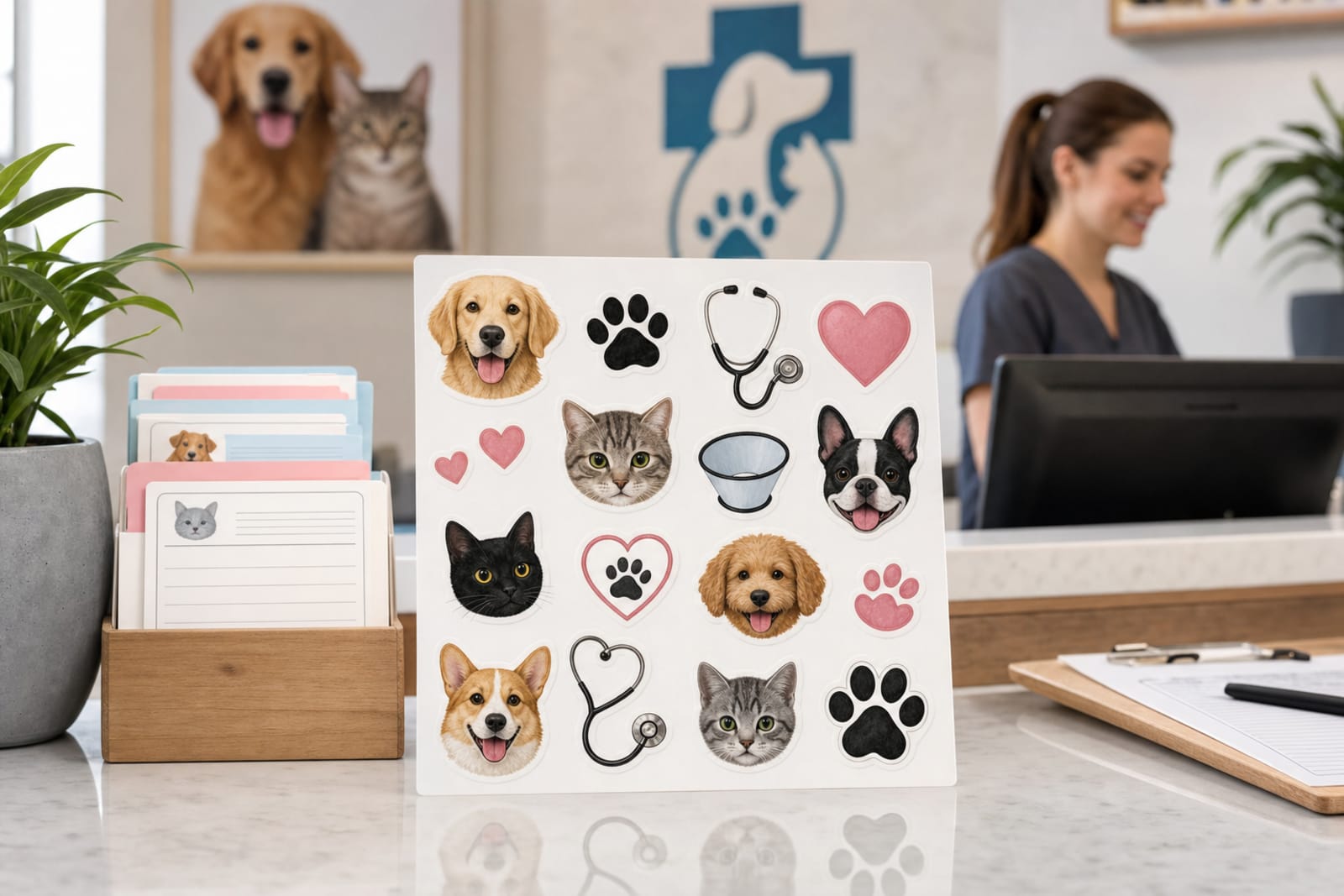 stickers for veterinary clinics product photography gallery image 1