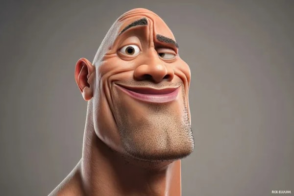 Real person to 3D caricature — AI image prompt example