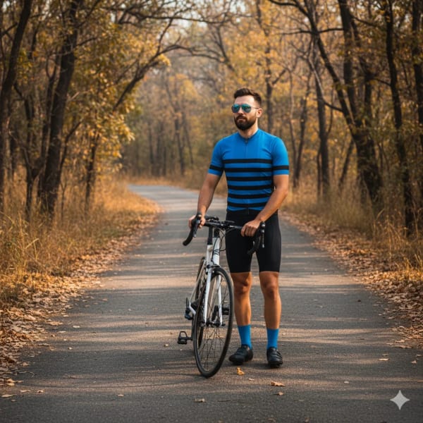 A Male Cyclist — AI image prompt example