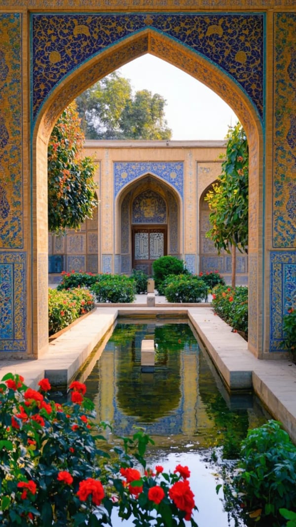 a traditional Persian garden — AI image prompt example