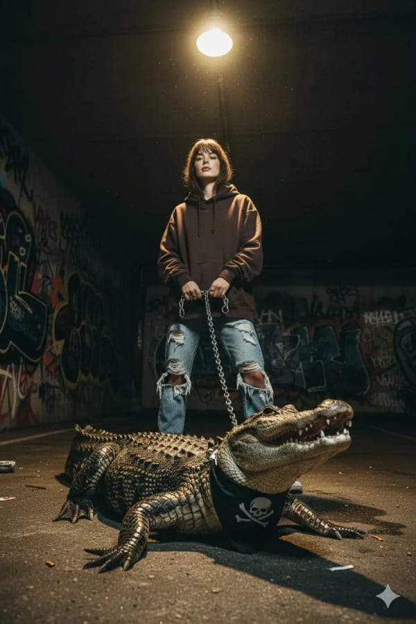 Alligator Urban Portrait — AI image prompt example