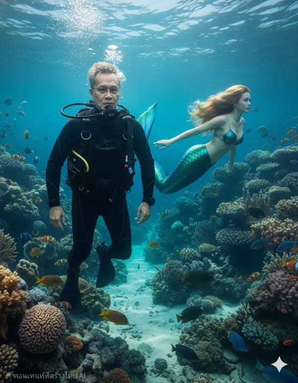 Are mermaids real? — AI image prompt example