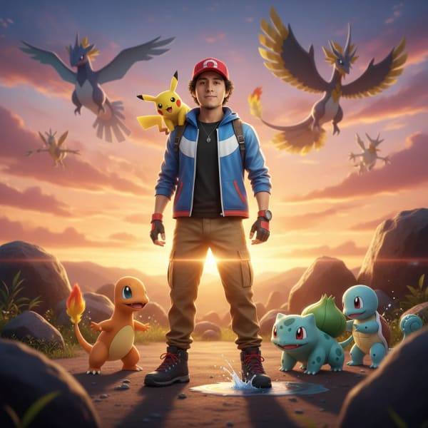Aventura Pokémon — AI image prompt example