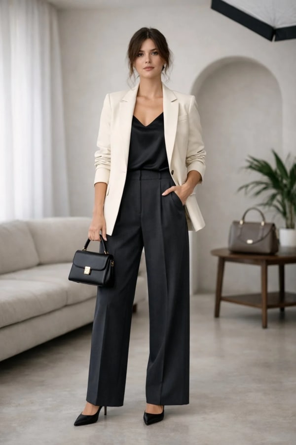 Blazer Studio Woman — AI image prompt example