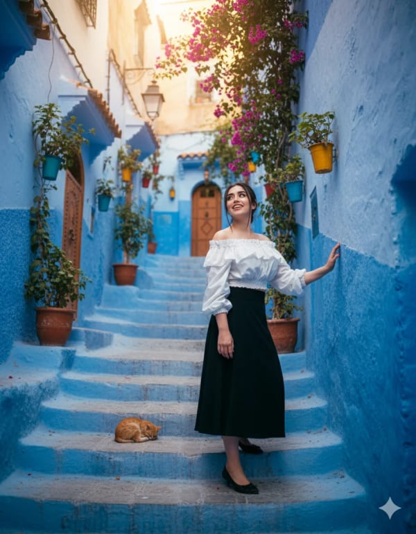 Blue Dreams of Morocco ðŸ‡²ðŸ‡¦ — AI image prompt example
