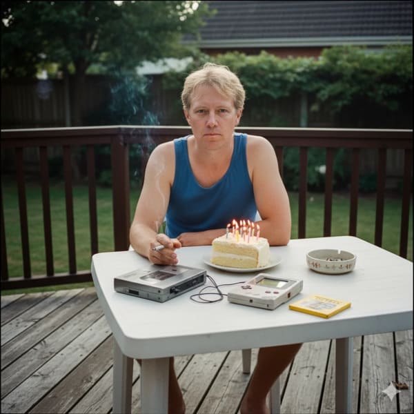 Candid 90s birthday party picture — AI image prompt example