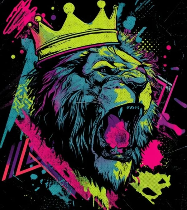 Ccol Lion Tshirt Design — AI image prompt example