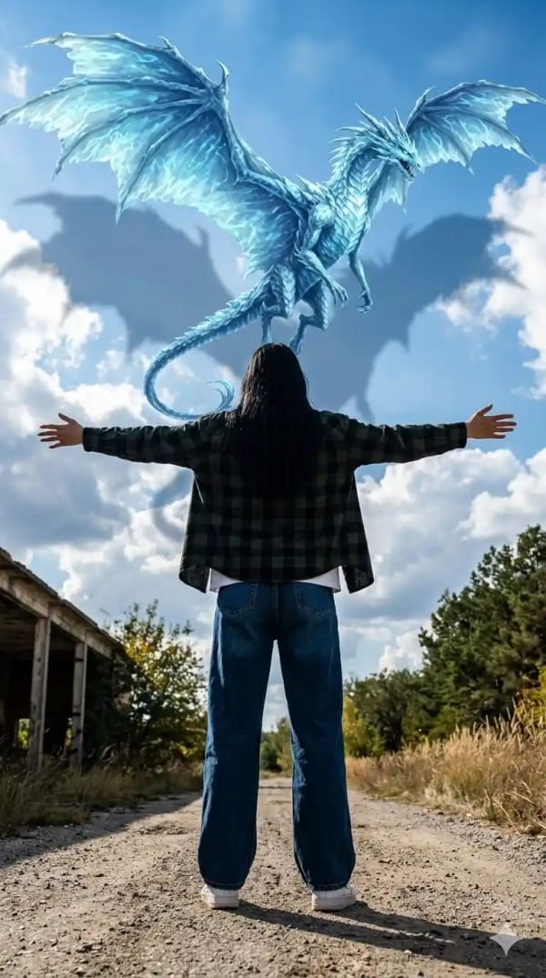 Celestial Dragon Road — AI image prompt example