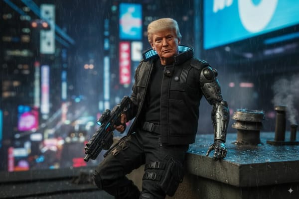 Cyberpunk Collectible (Cinematic Action) — AI image prompt example