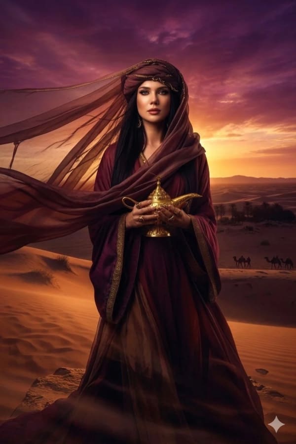 Desert Lamp Empress — AI image prompt example