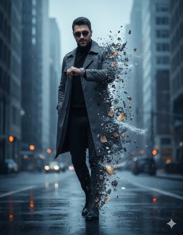 Dissolving Into Time — AI image prompt example