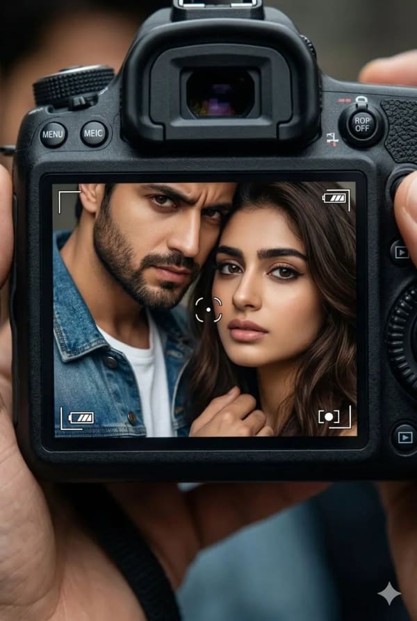 DSLR Couple Frame — AI image prompt example
