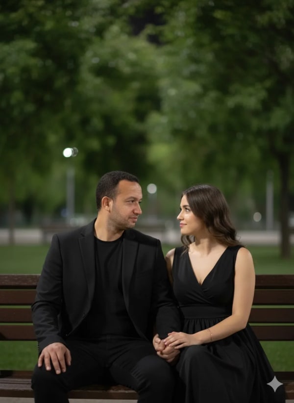 en couple — AI image prompt example
