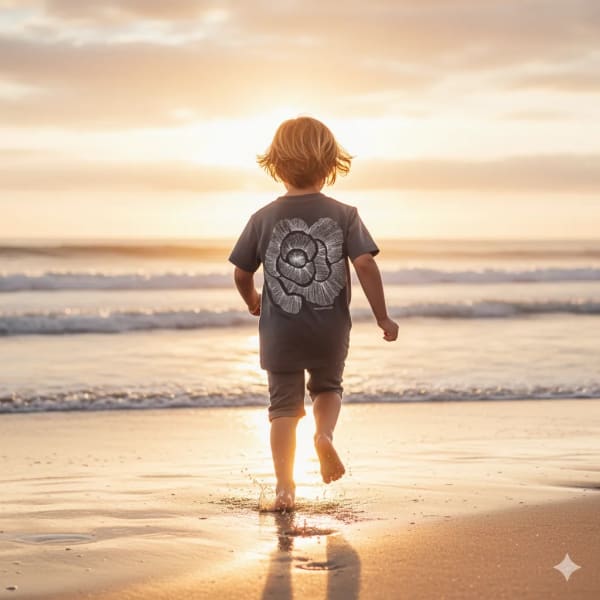 Fashion Kids Praia — AI image prompt example