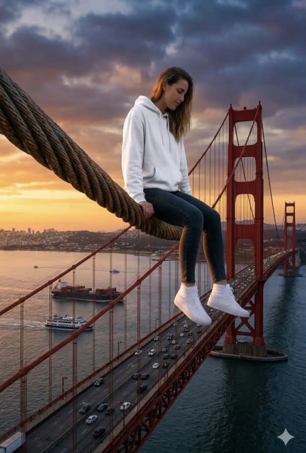 Golden Gate Perch — AI image prompt example