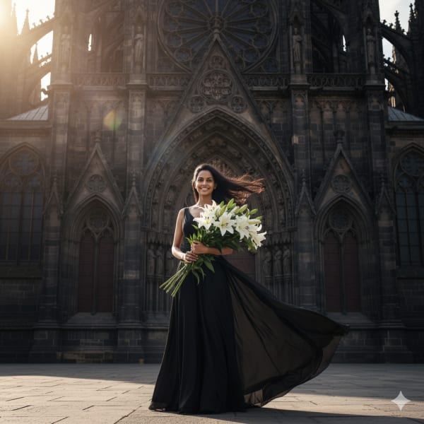 Gothic Cathedral Dress — AI image prompt example