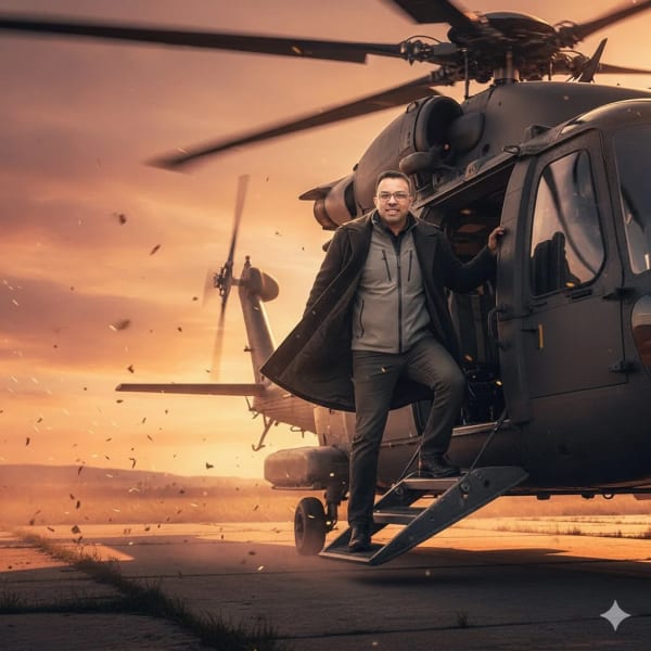 Helicóptero — AI image prompt example