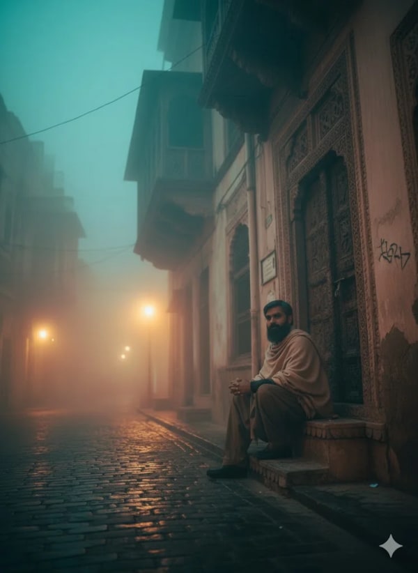 Lahore Foggy Evening — AI image prompt example