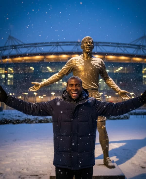 London stadium (Club legend status and winter show) — AI image prompt example