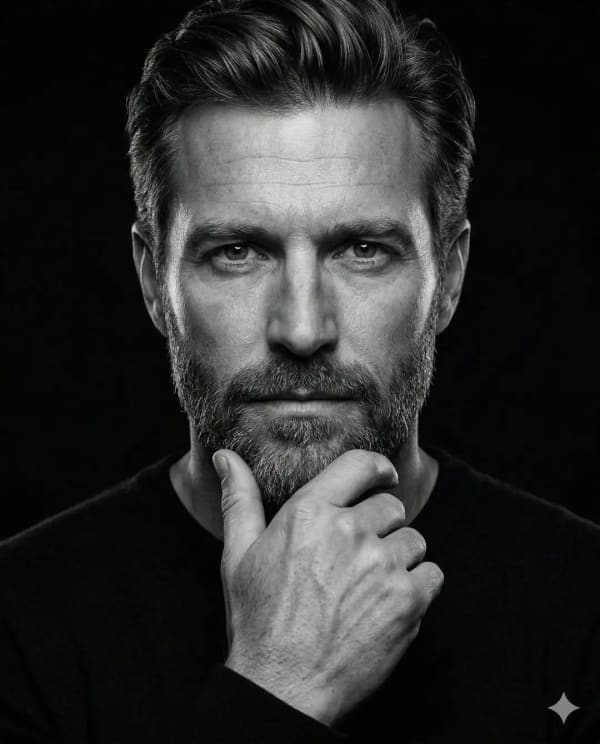 Monochrome Portrait — AI image prompt example
