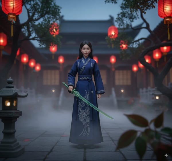 Neo-Chinese Designer Toy — AI image prompt example