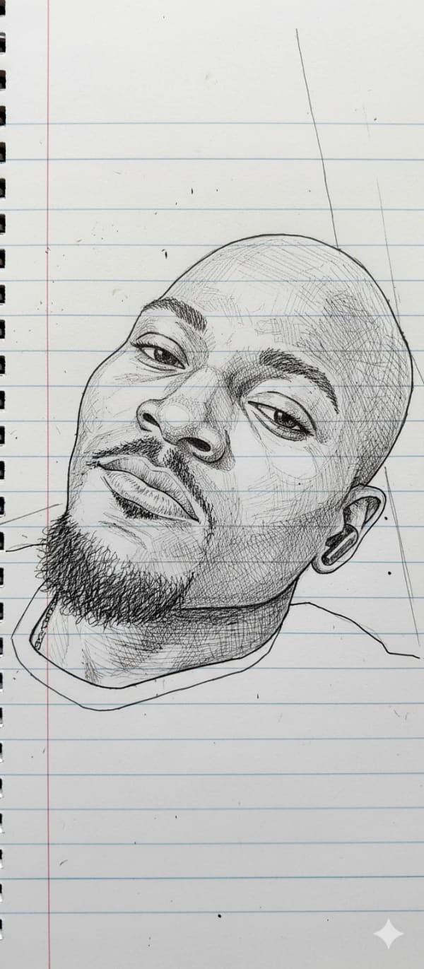 Pencil and paper — AI image prompt example