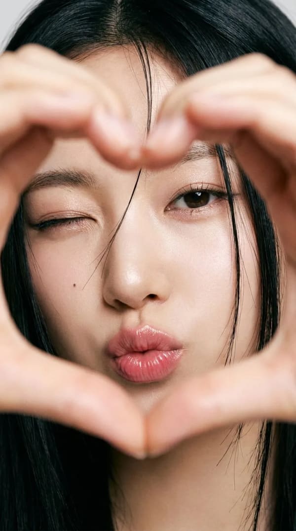Heart hands close-up portrait — AI image prompt example