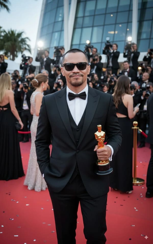 Red carpet at the Cannes Film Festival — AI image prompt example