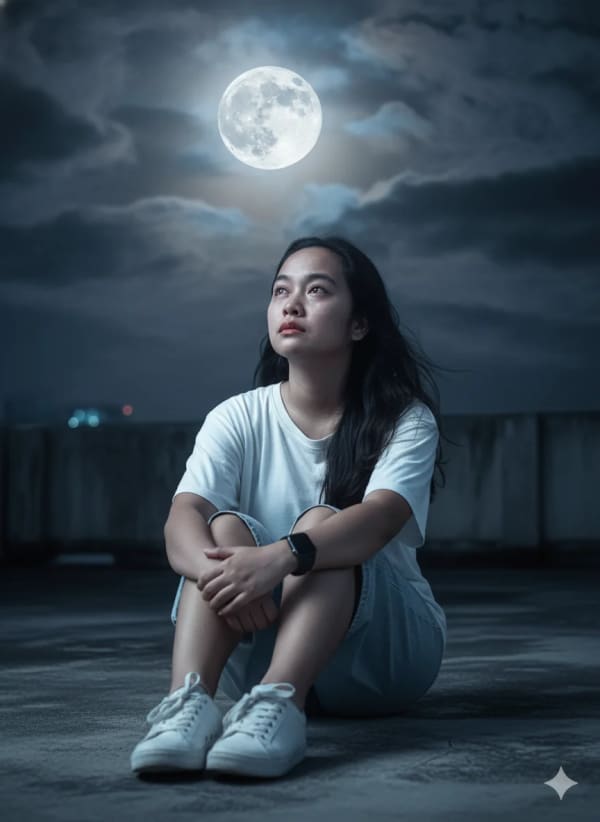 Sad Girl — AI image prompt example