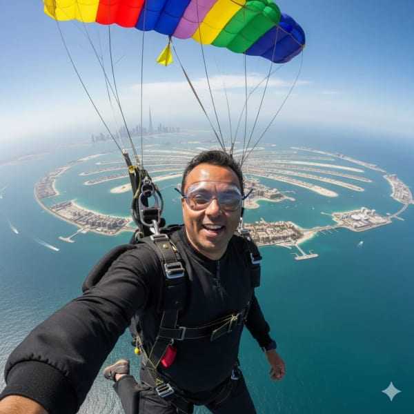 Sky Diving — AI image prompt example