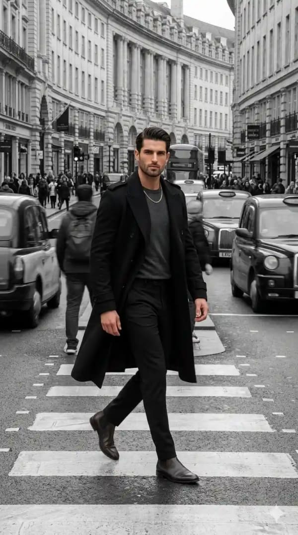 Street Crossing Noir — AI image prompt example