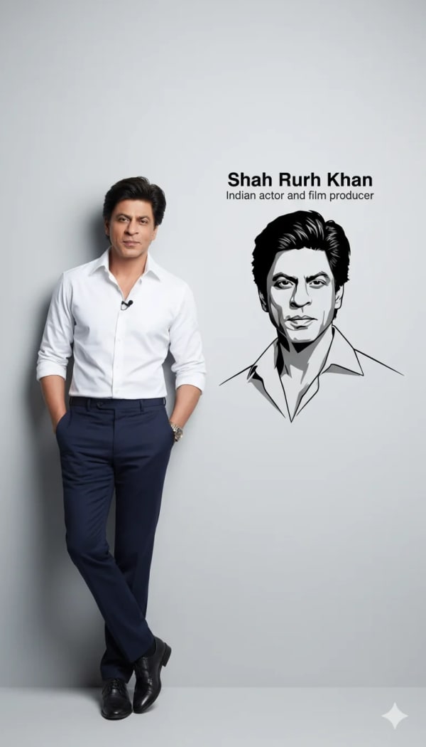 The Actor and The Art: Shah Rukh Khan (SRK) — AI image prompt example