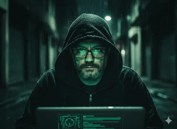 The Low-Key Hacker — AI image prompt example